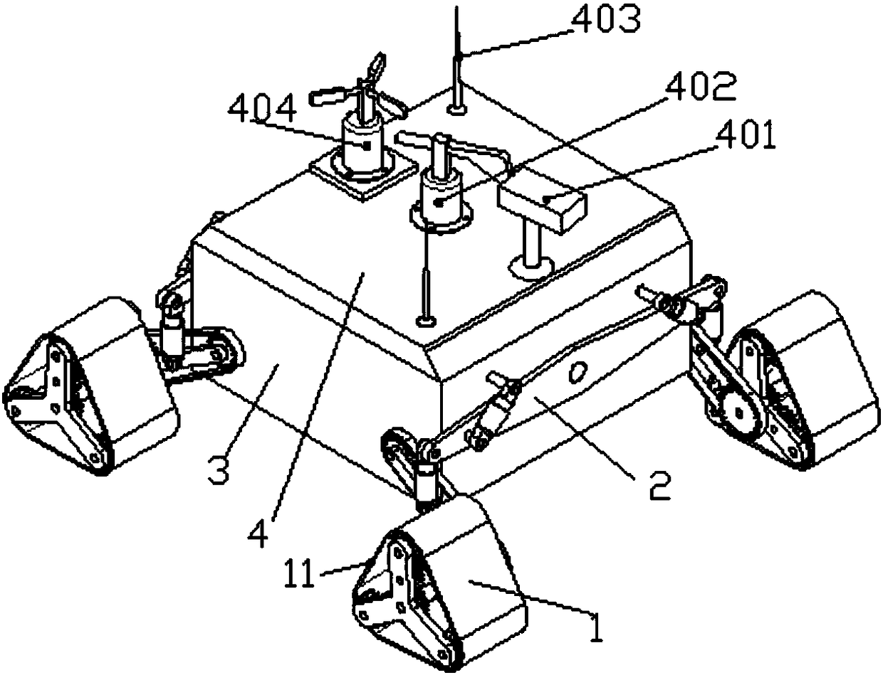 Crawler type passive self-adaptive robot