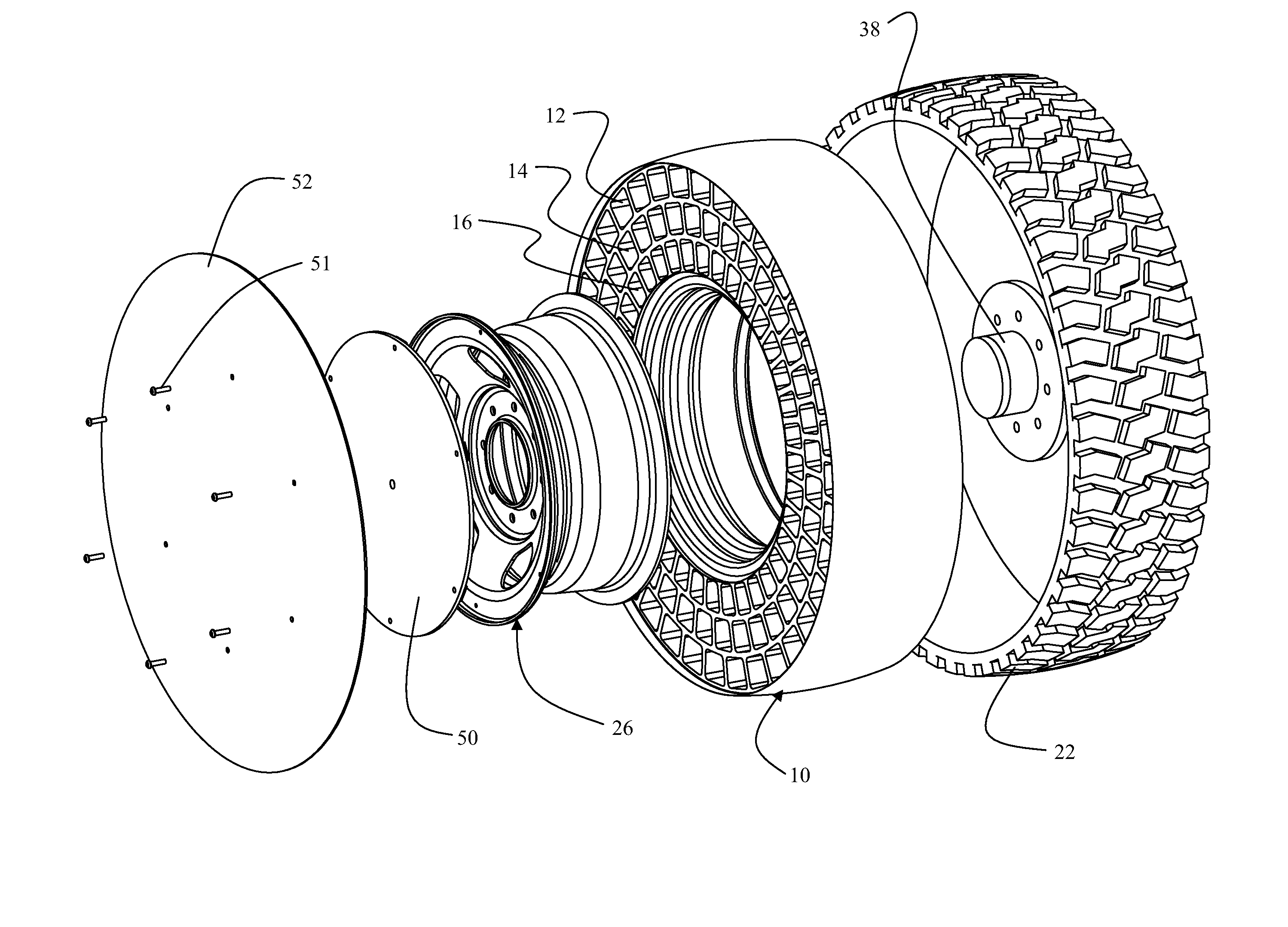 Non-pneumatic survivable tire, cover and fabrication processes