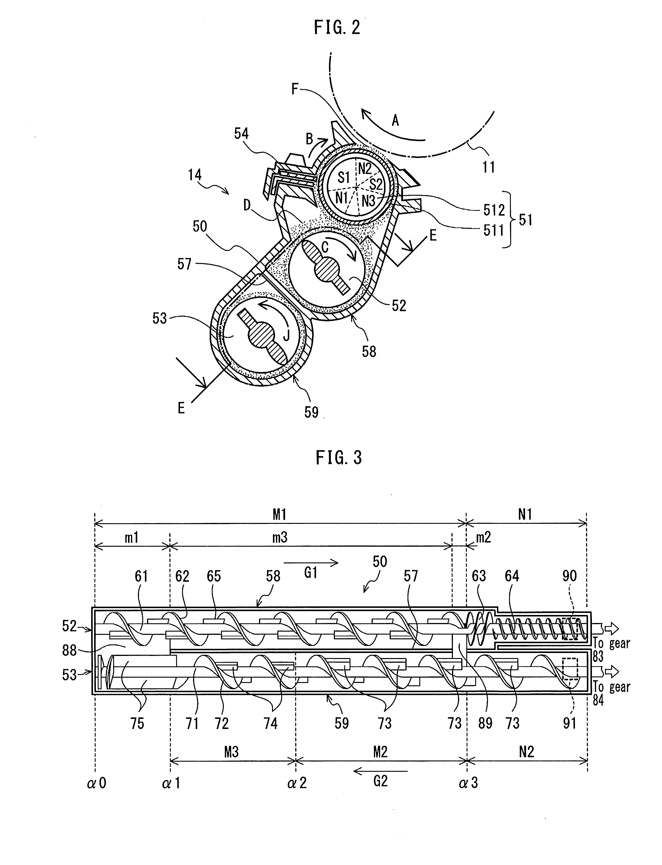 Developing device and image formation apparatus