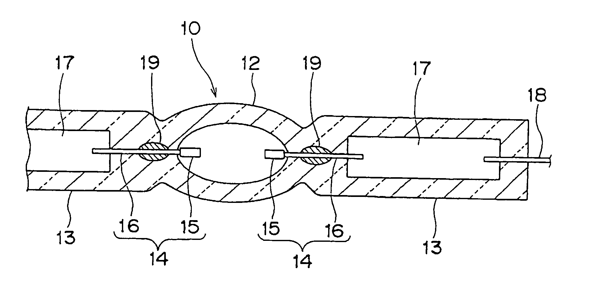 Mercury-free arc tube for a discharge lamp