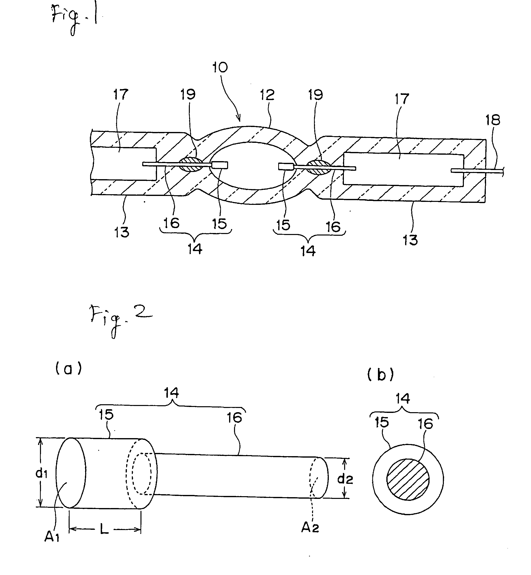 Mercury-free arc tube for a discharge lamp