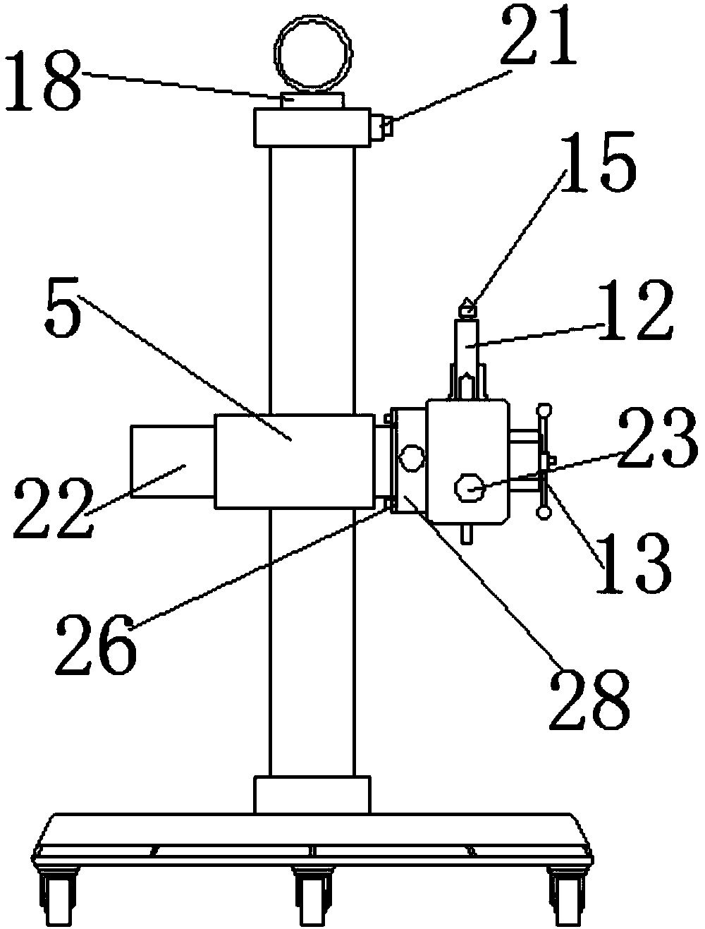 Movable rotary drilling machine for decoration