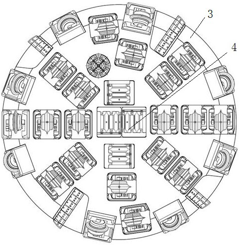 Roadheader equipped with high-pressure water jet-mechanical coupling integrated disc hob