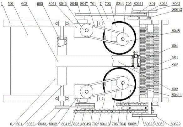 Automatic laminaria japonica flatting shredding machine