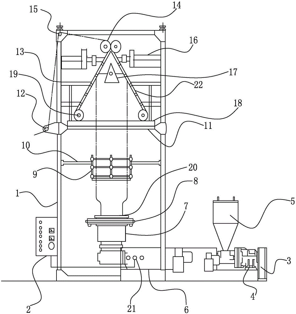 Novel film blowing machine