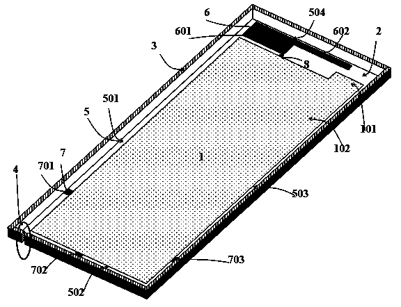 LTE coupling type mobile phone antenna with metal frame