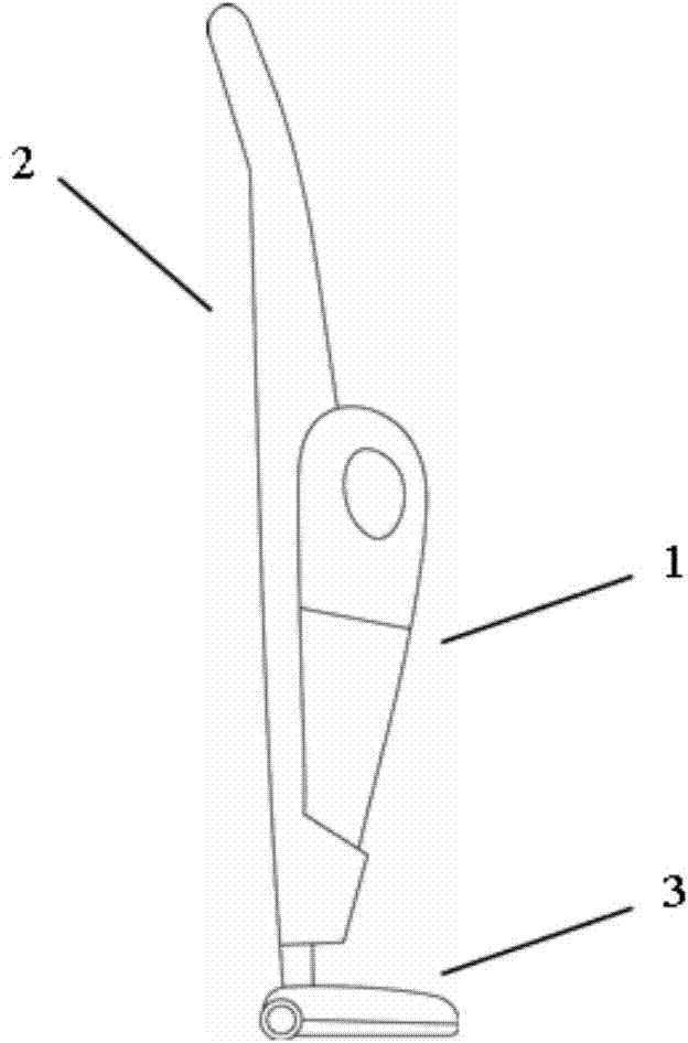 Bar type handheld two-in-one separate dust collector with independent dust and air separation and dust storage device