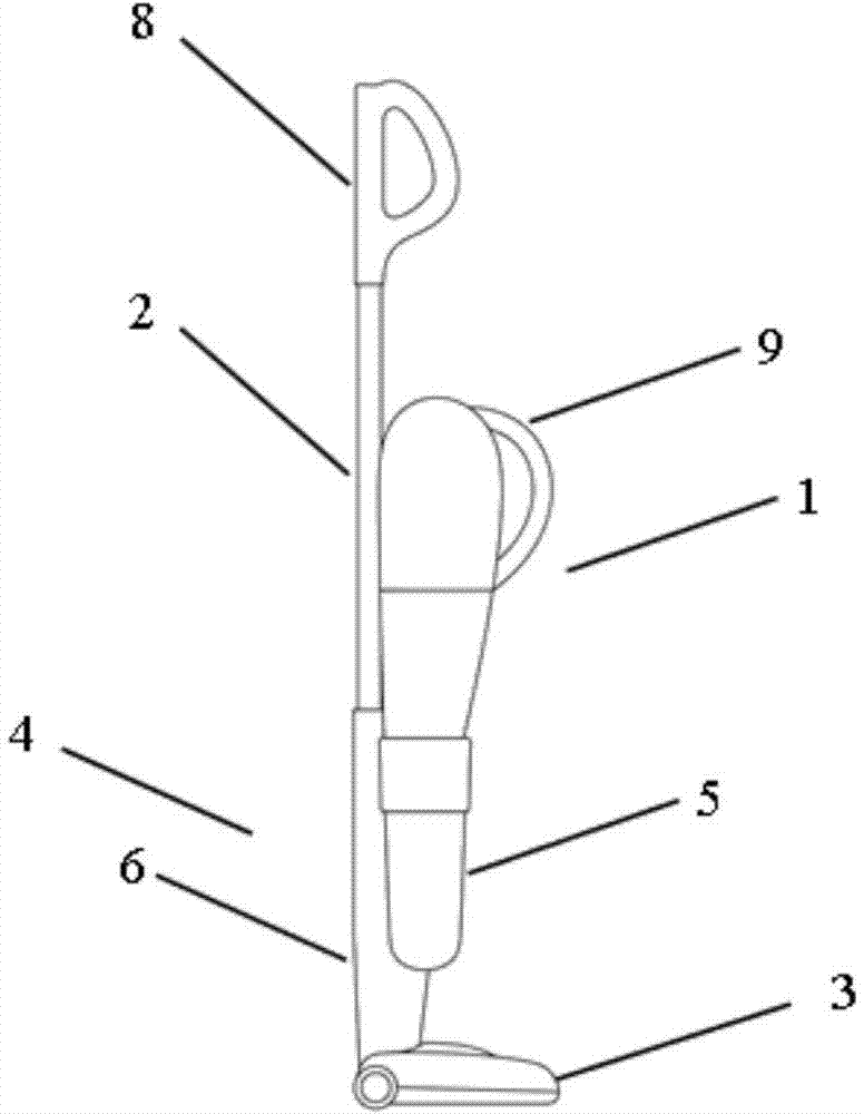 Bar type handheld two-in-one separate dust collector with independent dust and air separation and dust storage device