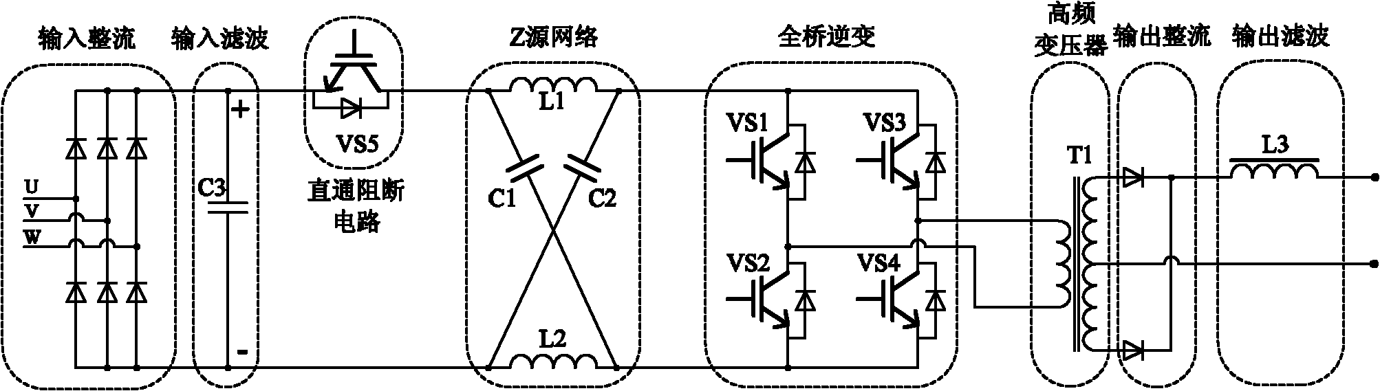 Novel Z source welding power source system