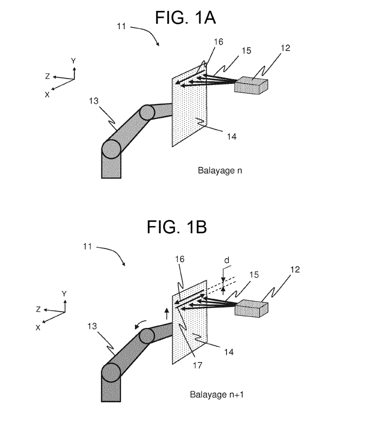 Device for the robotic control of a structure by ultrasound-laser