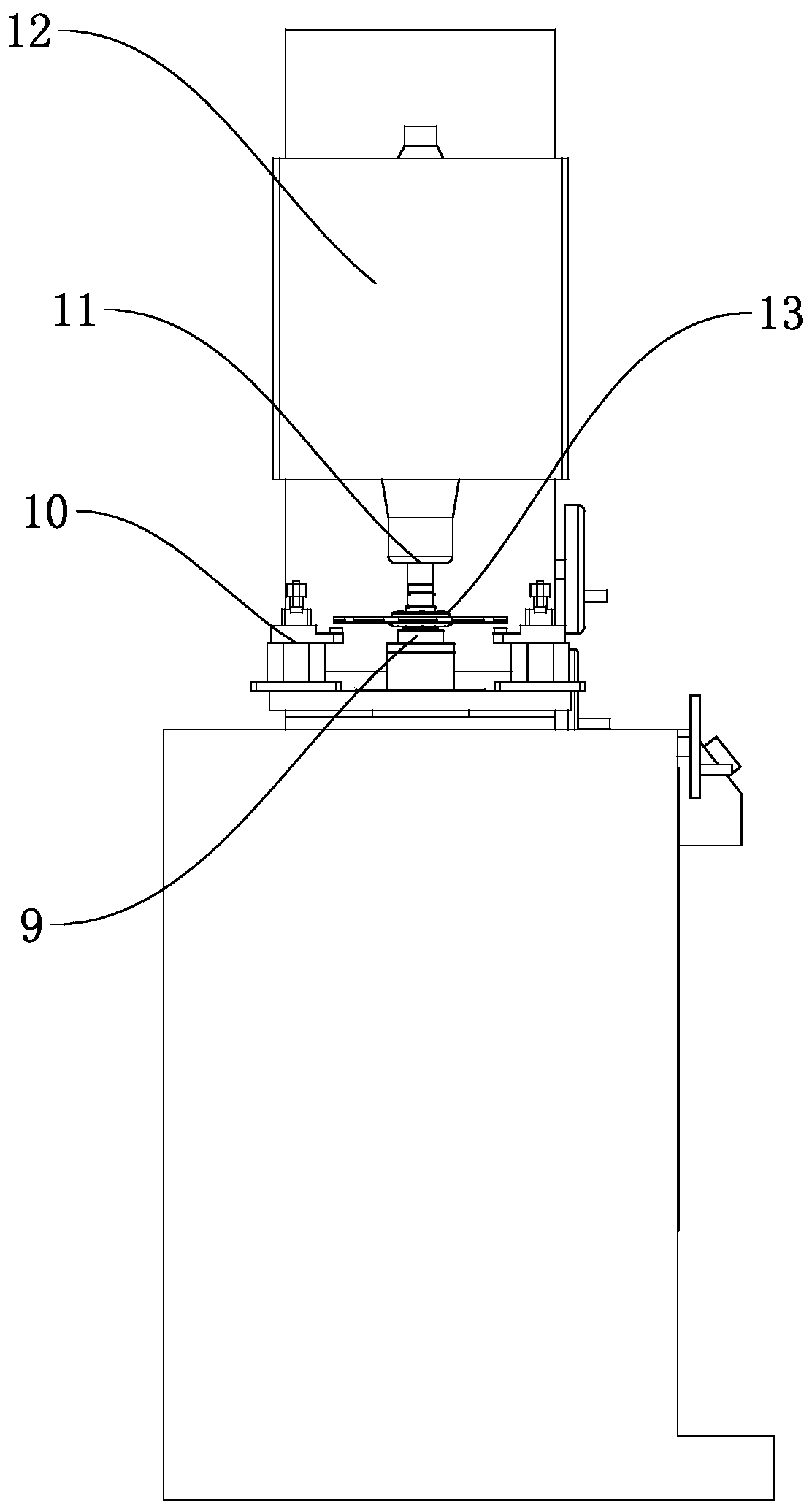 Disc type motor rotor disc vertical de-weight dynamic balancing method and equipment