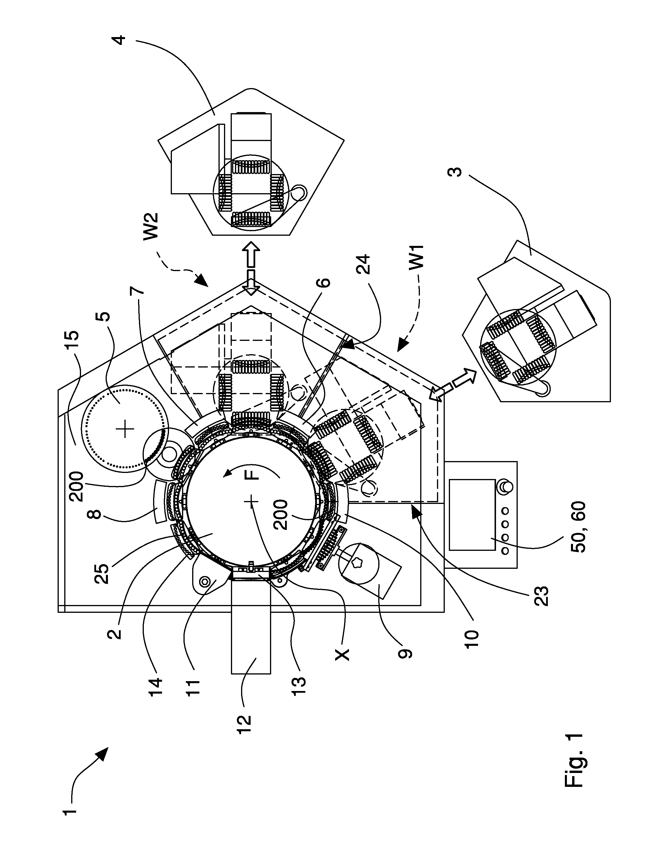 Machine and method for filling and checking capsules