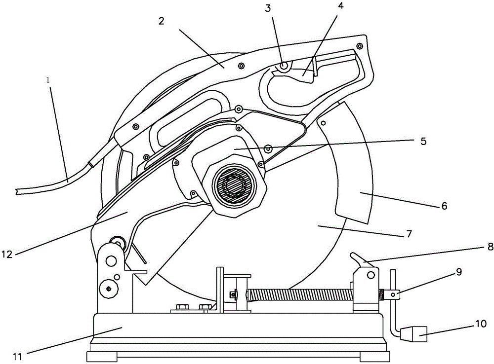 Embedded brushless motor direct-drive cutting machine