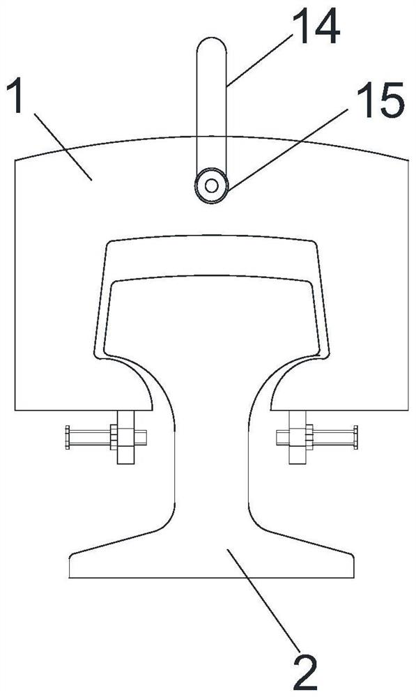 Rail hoisting device and using method thereof