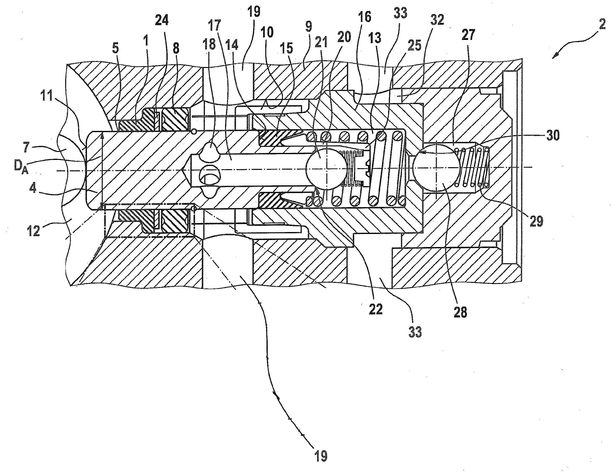 Guide ring for a piston pump, and piston pump