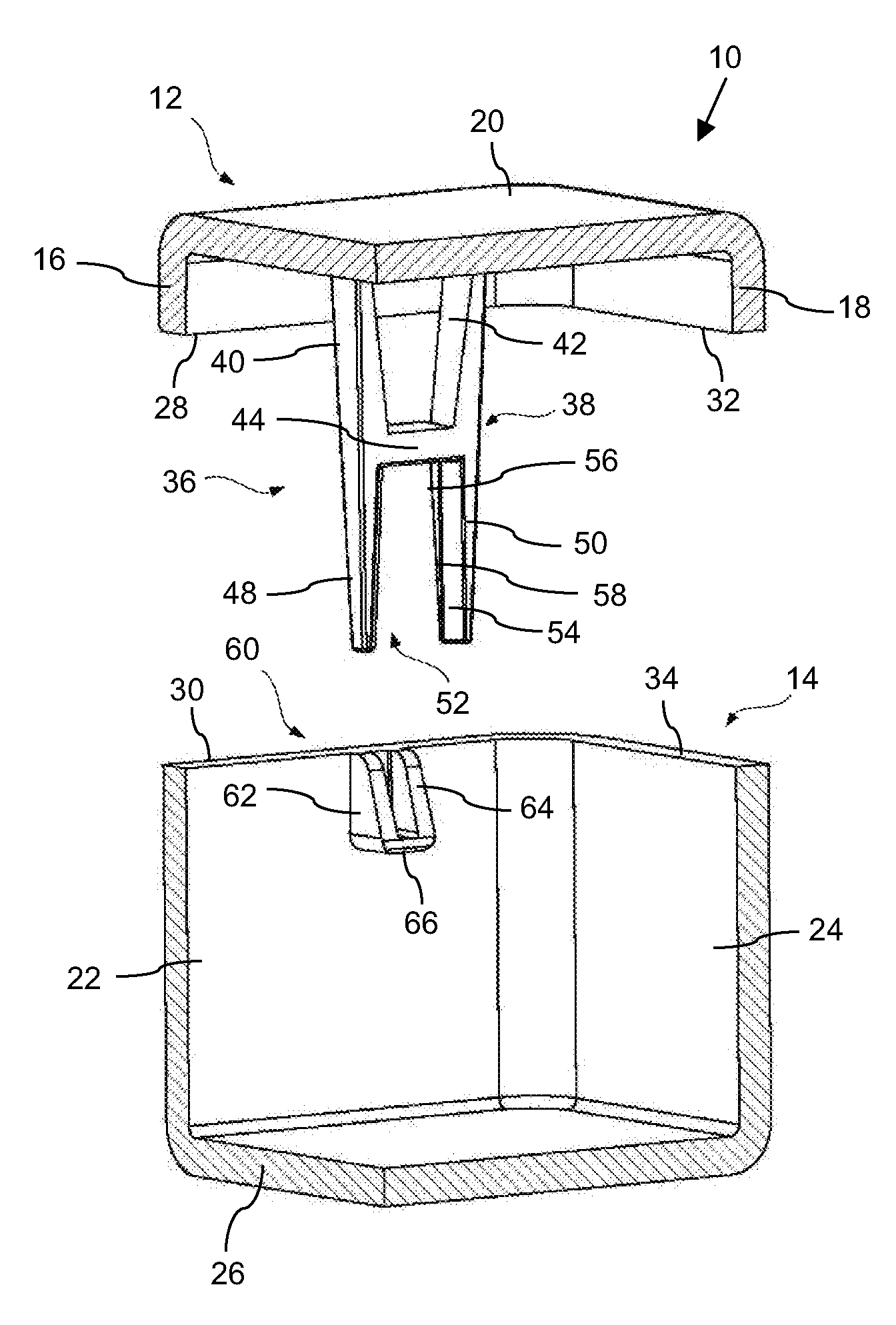 Housing with locking structure