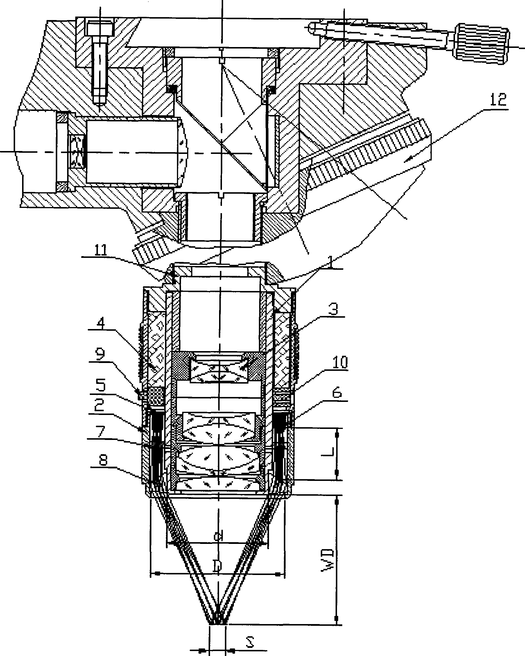 Dark field illumination objective lens apparatus