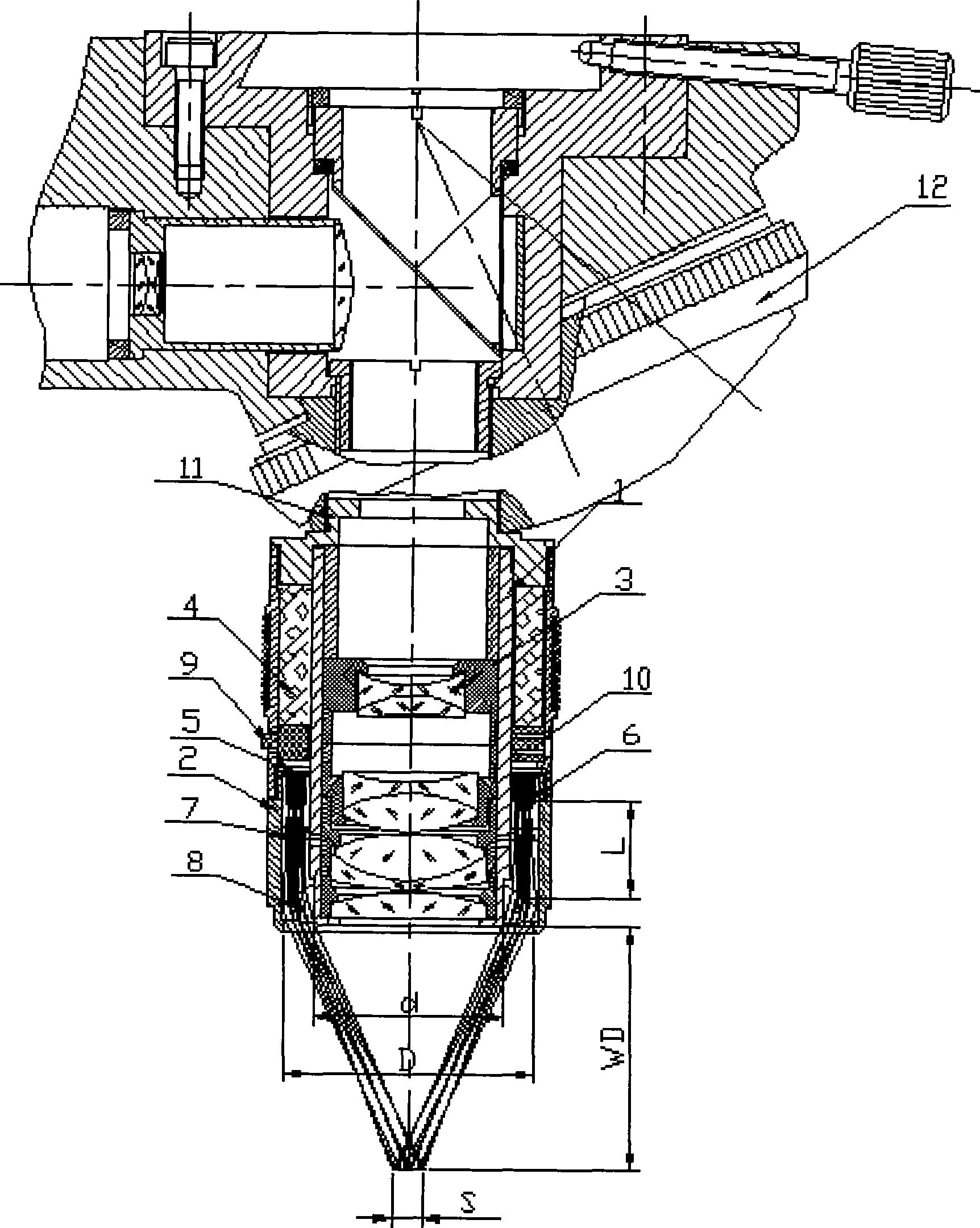 Dark field illumination objective lens apparatus