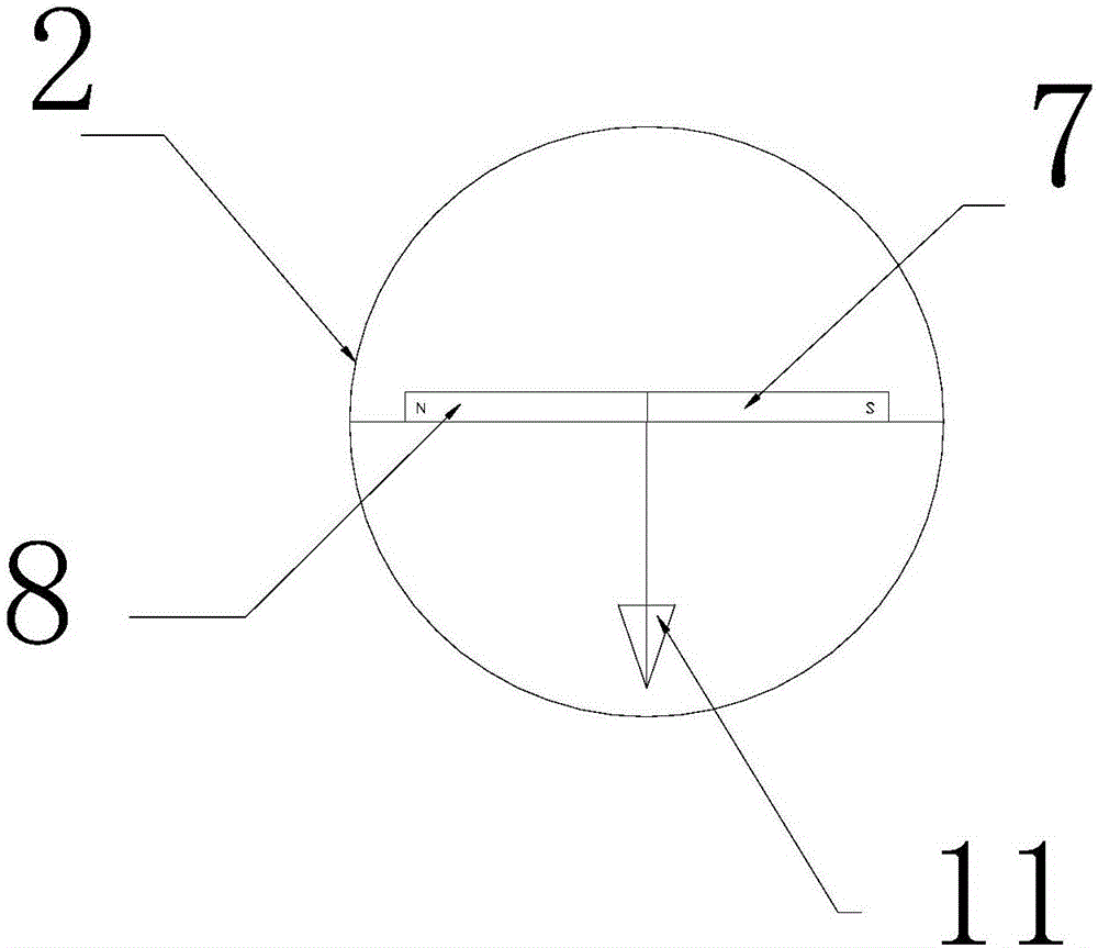 Gravity center type structural surface occurrence measuring instrument