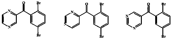 Preparation method of 4-(2,5-dibromobenzoyl) aza-aromatic ring