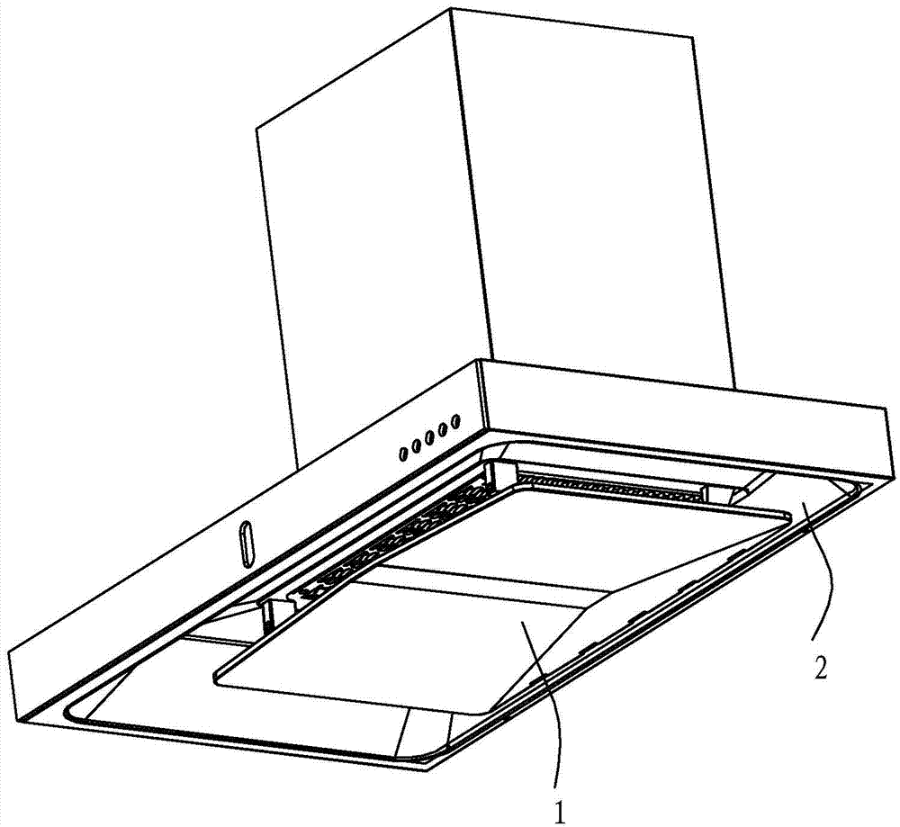 Diffusion drainage device of range hood