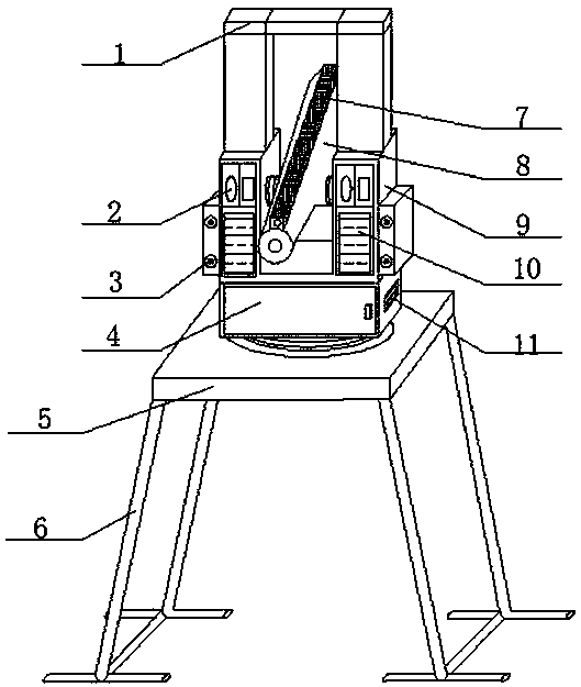 Bridge crack recognizing device based on cameras and linear laser device