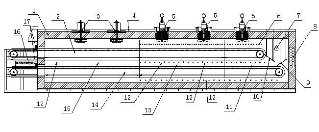 Energy-saving mesh belt type air isothermal furnace