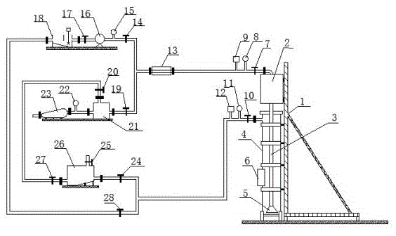 Experimental apparatus and method for simulating circular flowing characteristic of sand-carrying drilling fluid