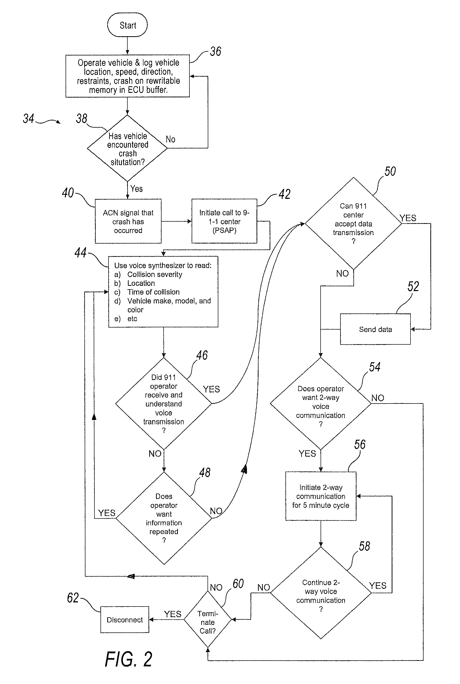 Low cost, automatic collision notification system and method of using the same