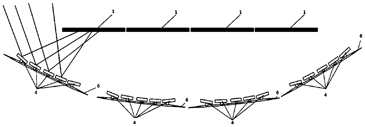 Equipment for improving received light quantity of silicon battery panel by using multi-surface reflectors and using method