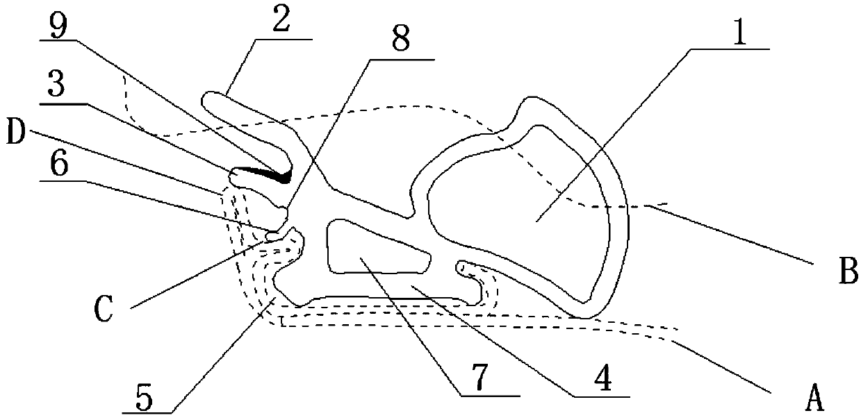 Vehicle window sealing strip