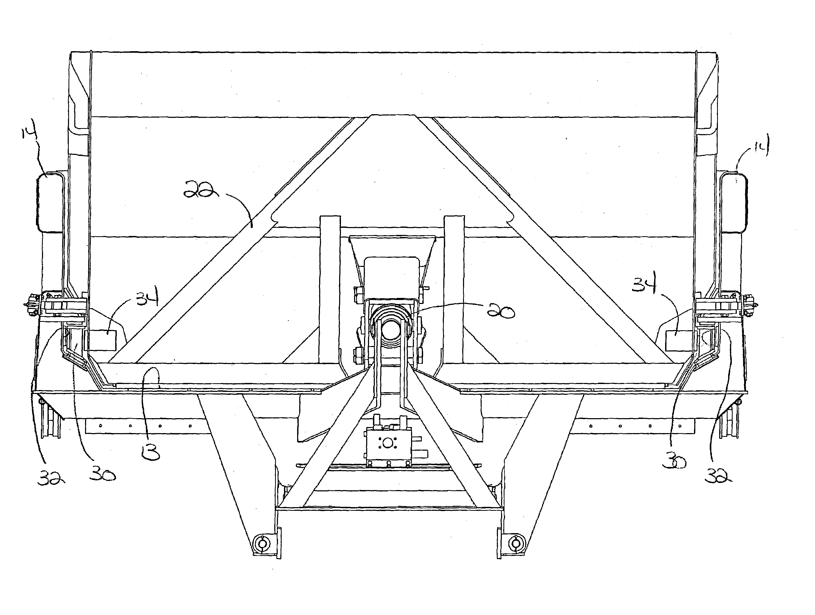 Rear eject body for off-highway haulage units