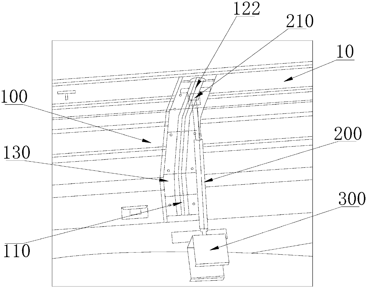 Access panel turnover mechanism and train operating board with same