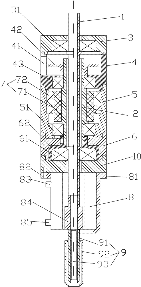 Water-cooled TIG welding rotating arc sensor