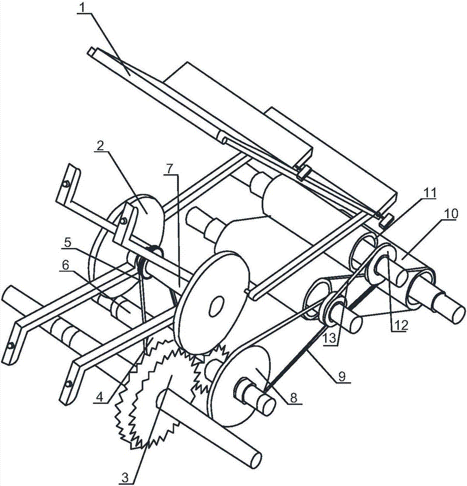 Turf sodding device achieving continuous sodding