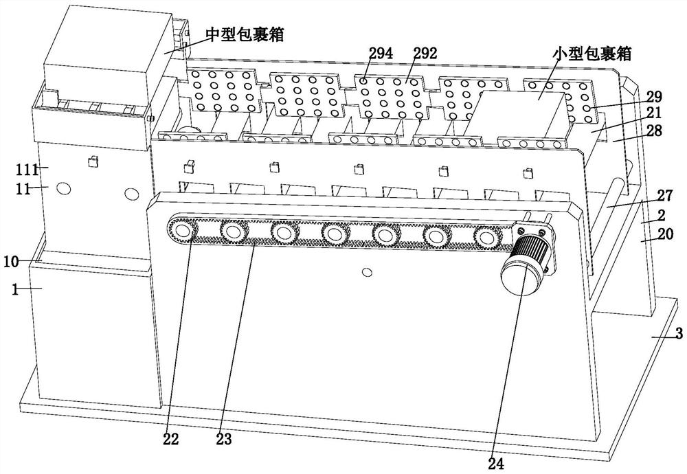 Goods stacking system for logistics transfer center