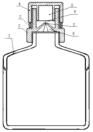 Storage bottle capable of storing separately and mixing instantly materials