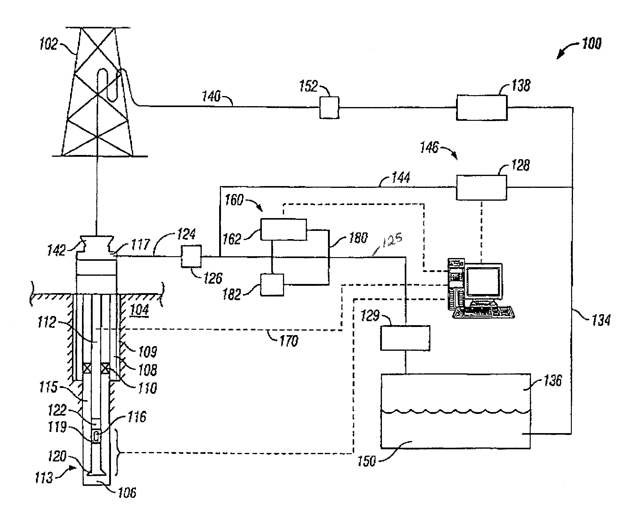 Method and apparatus for controlling bottom hole pressure in a subterranean formation during rig pump operation