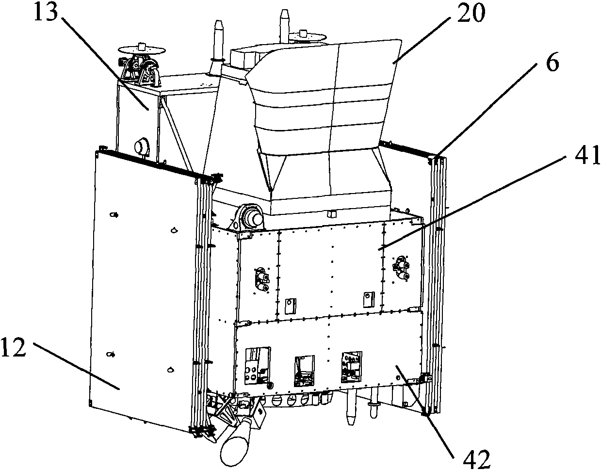 Configuration for low-earth-orbit remote sensing satellite and mounting method thereof