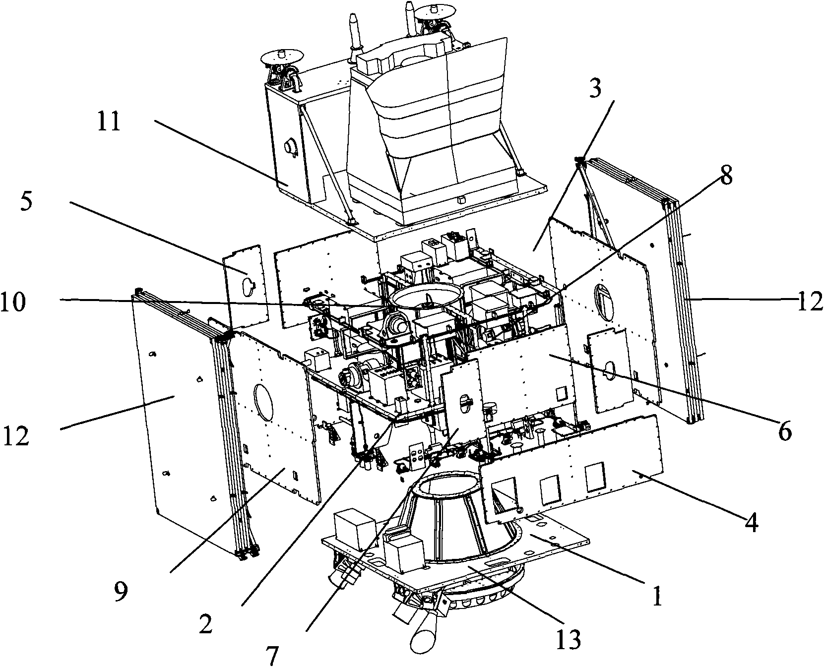 Configuration for low-earth-orbit remote sensing satellite and mounting method thereof