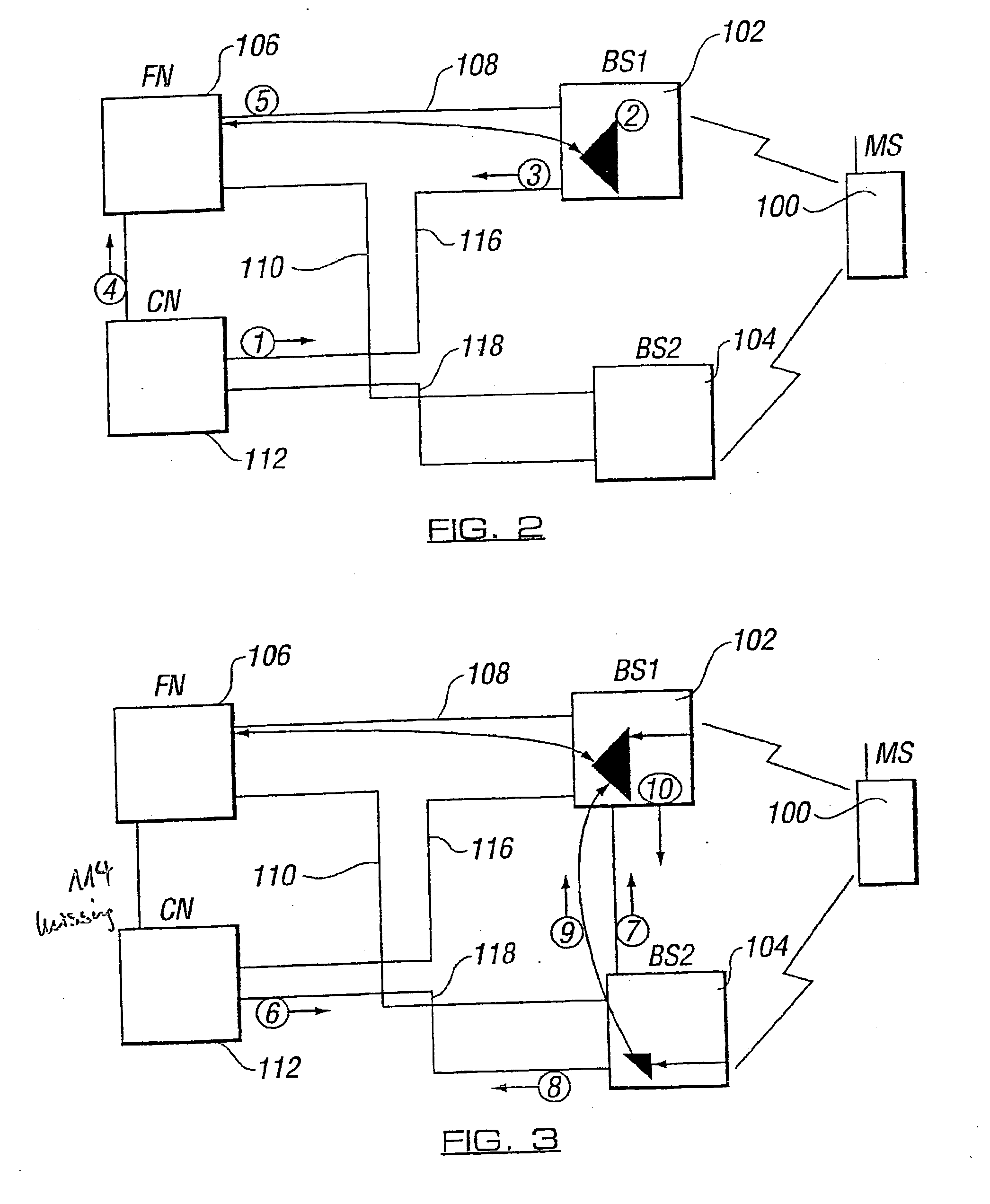 Macrodiversity system with signal combining in the base station