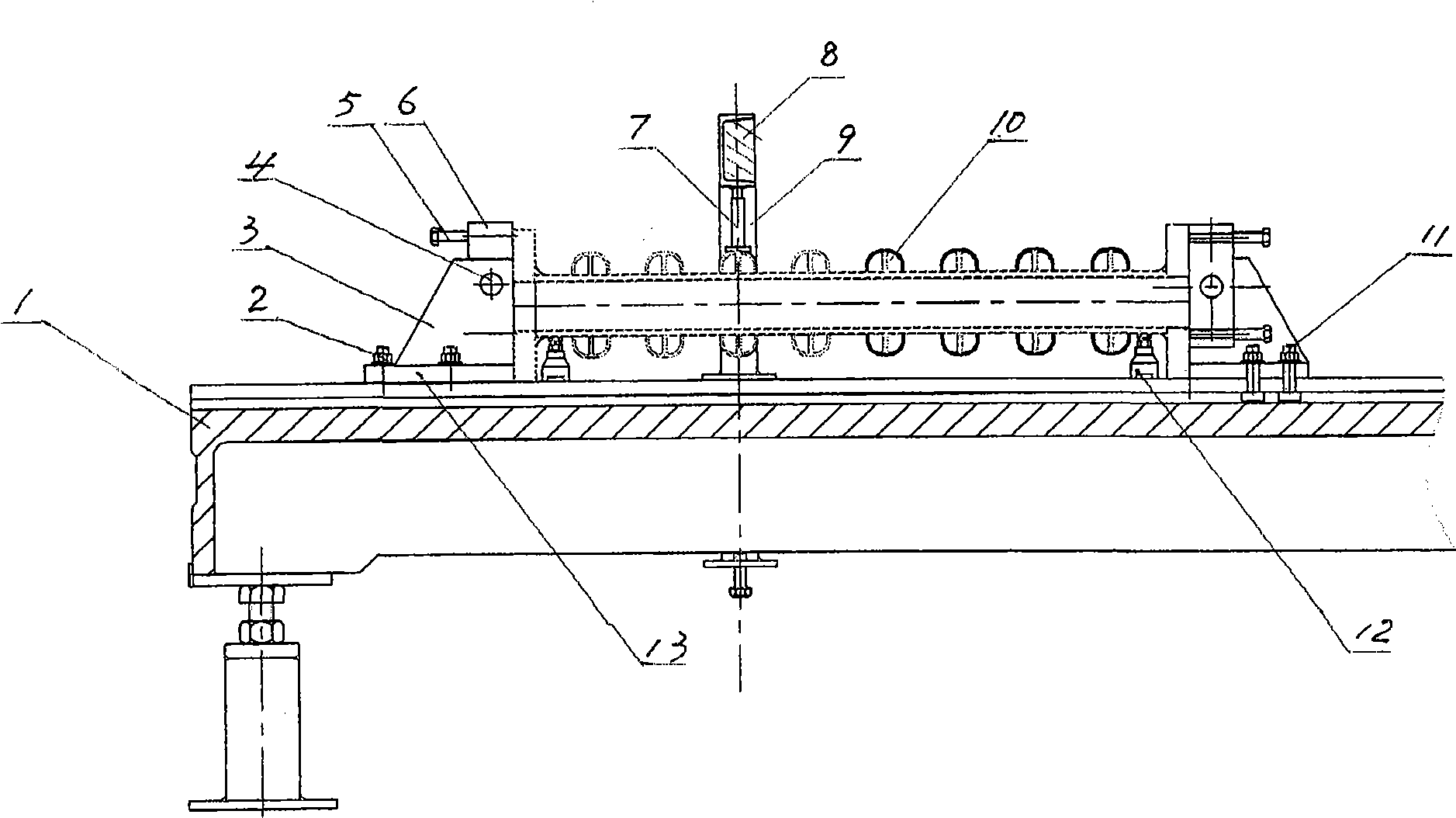 Fixing device for welding scan box of electron accelerator