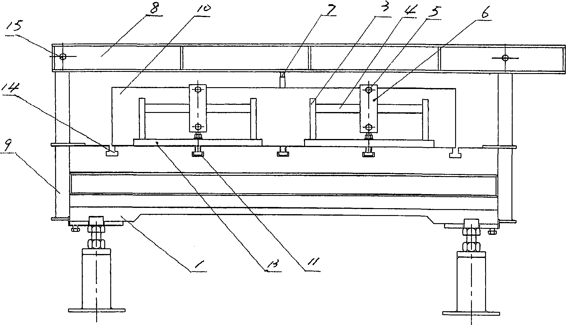 Fixing device for welding scan box of electron accelerator