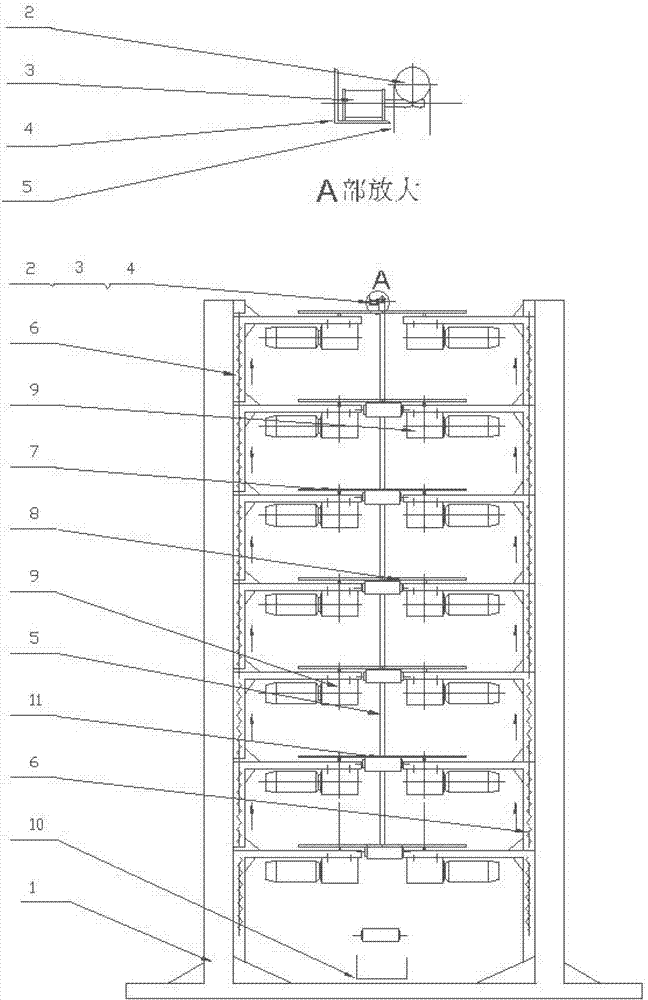 Vertical cutting-off machine of fine dried noodles