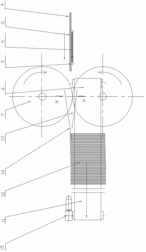 Vertical cutting-off machine of fine dried noodles