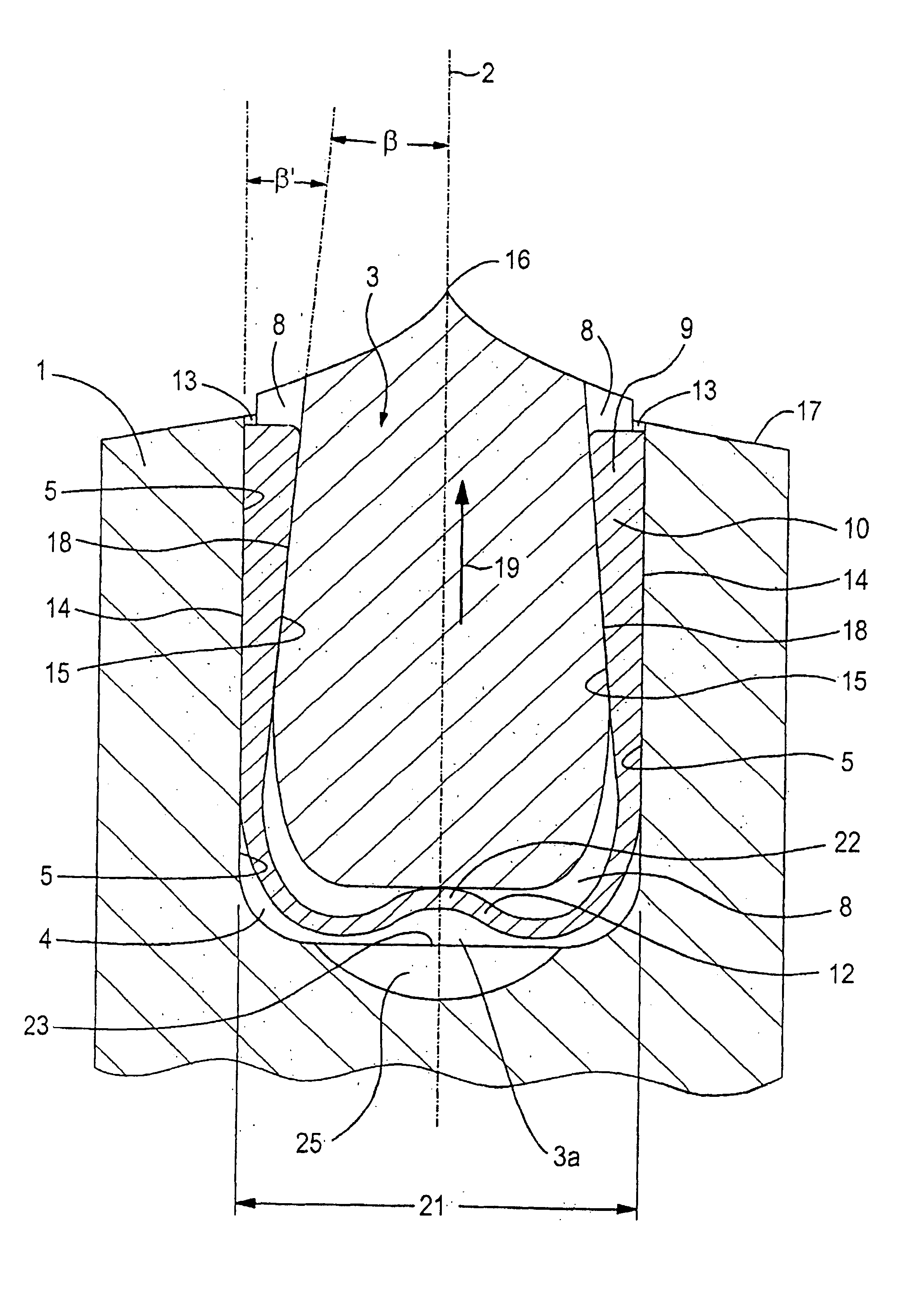 Twist drill for drilling, a drill with a cutting insert, and a replaceable cutting insert for a twist drill