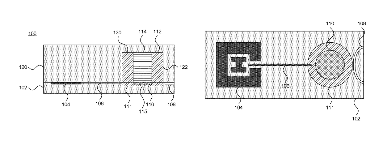 Integrated microwave-to-optical single-photon transducer with strain-induced electro-optic material