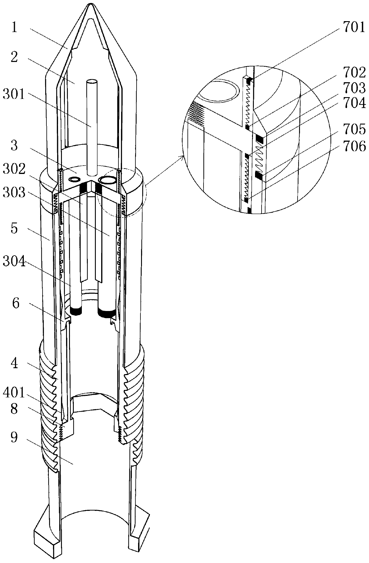 Method for measuring earth pressure on outer side of shield tunnel