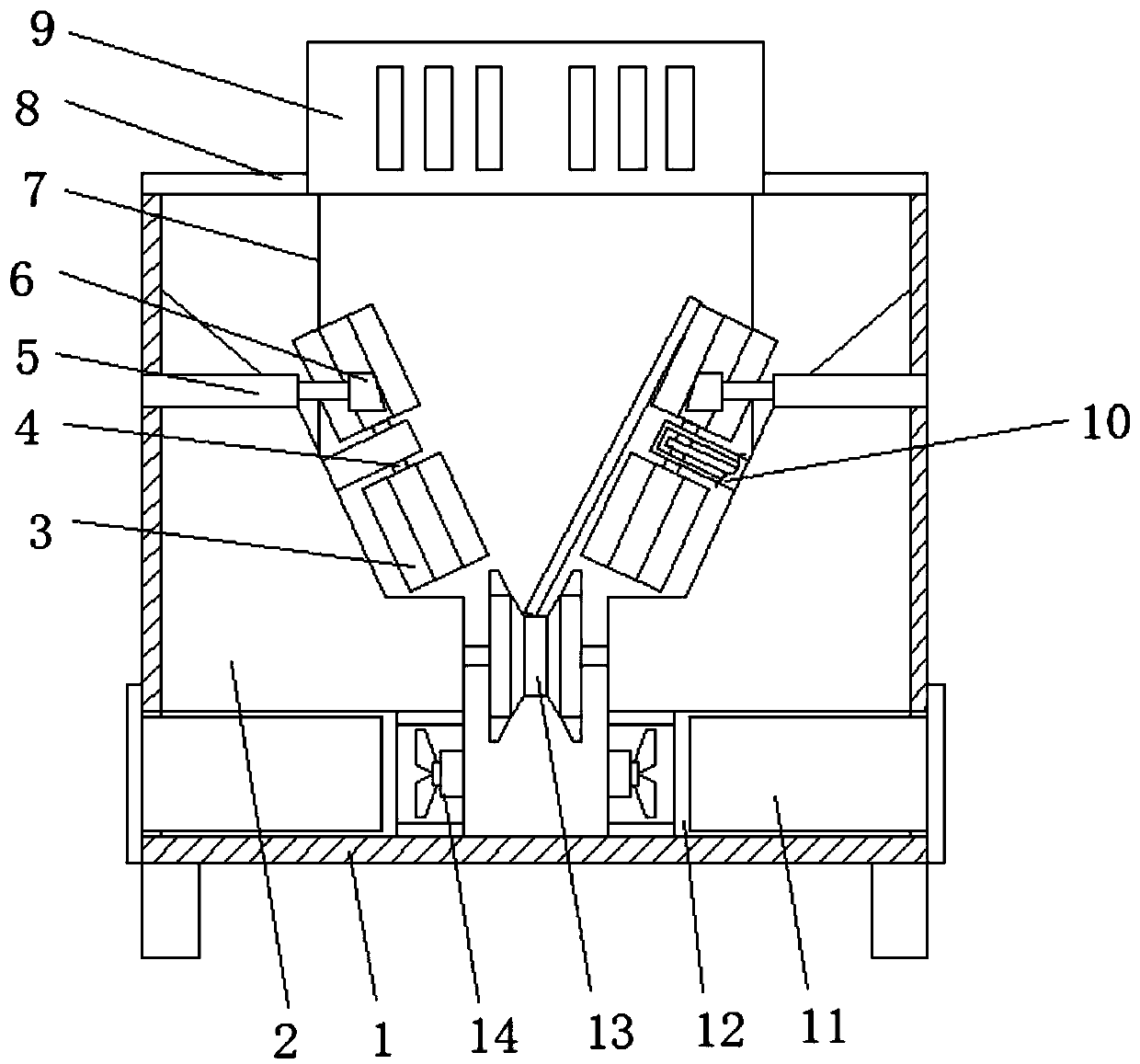 Drying device for machine part production