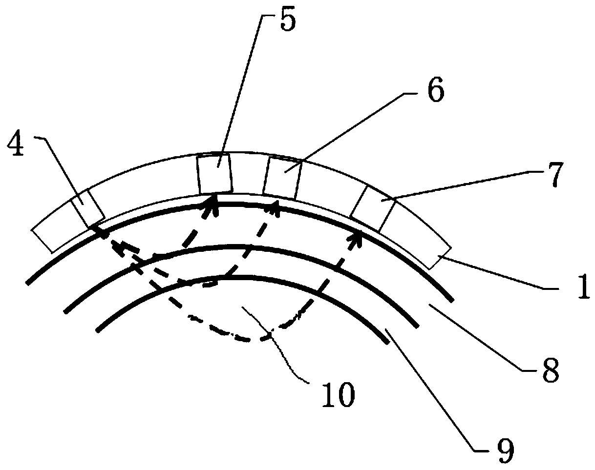 Non-invasion-type detection instrument and method for cerebral blood oxygen of fetus in abdomen